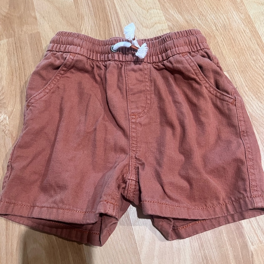 Toddler Boy Rust Shorts